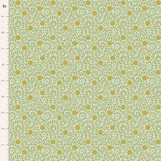 Tilda Sanctuary Daisydream pistachio Stoff Tilda