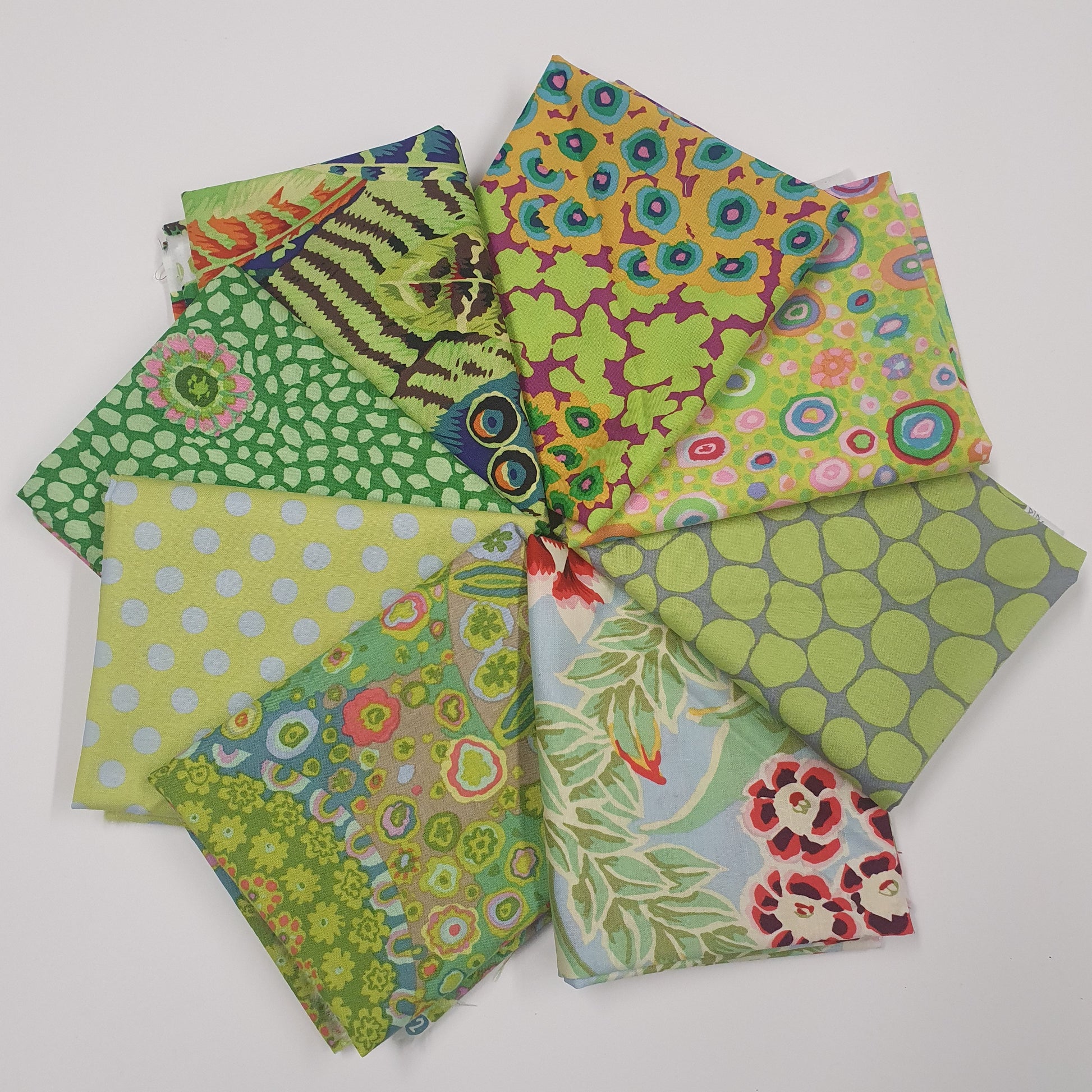 Kaffe Fassett Fat Quarter-Set - Lime Stoff Free Spirit