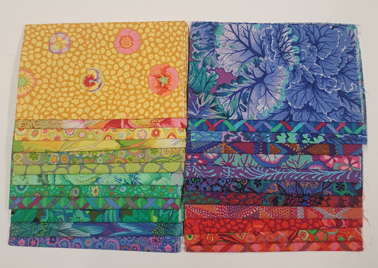 Kaffe Fassett Fat Quarter-Set 24 - Rainbow Stoff Free Spirit