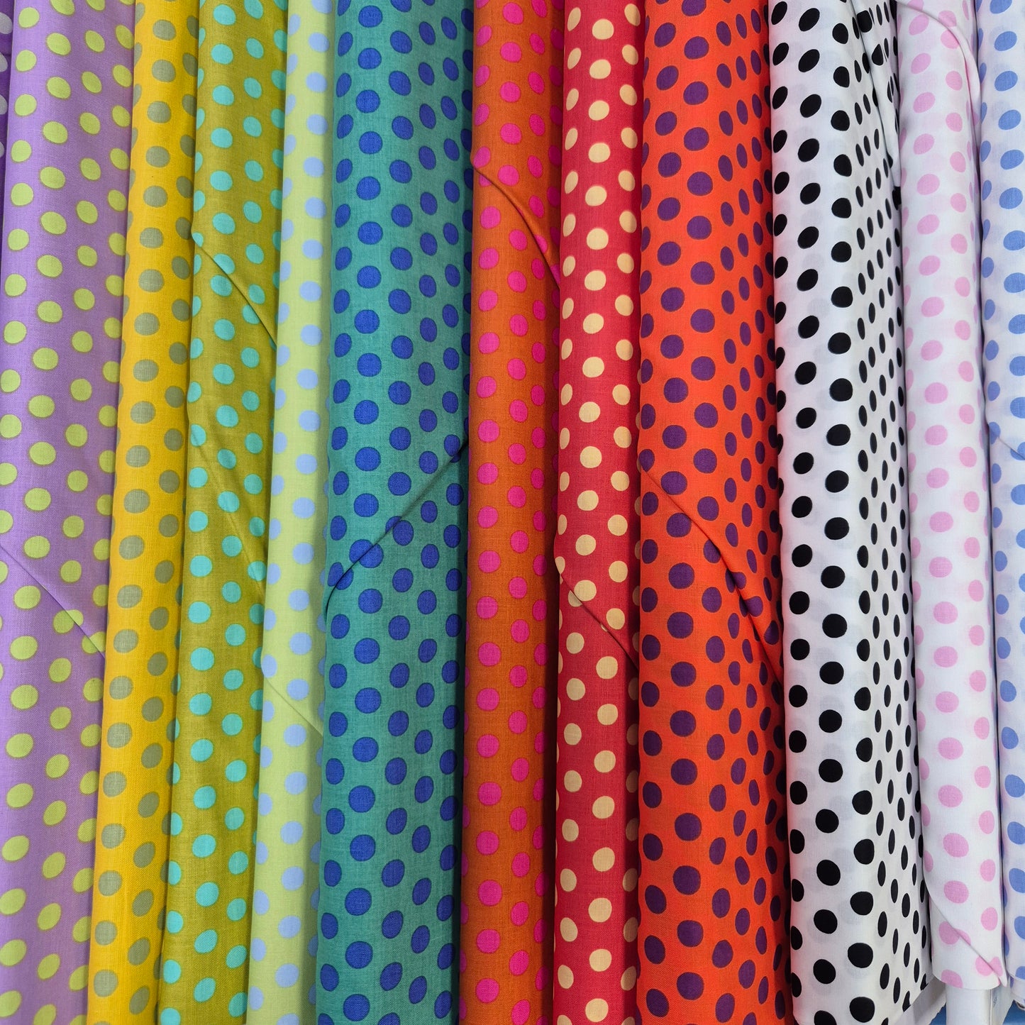 Kaffe Fassett 20 Jelly-Roll-Set - Spot - Punkte Stoff Quiltwerkstatt Dresden