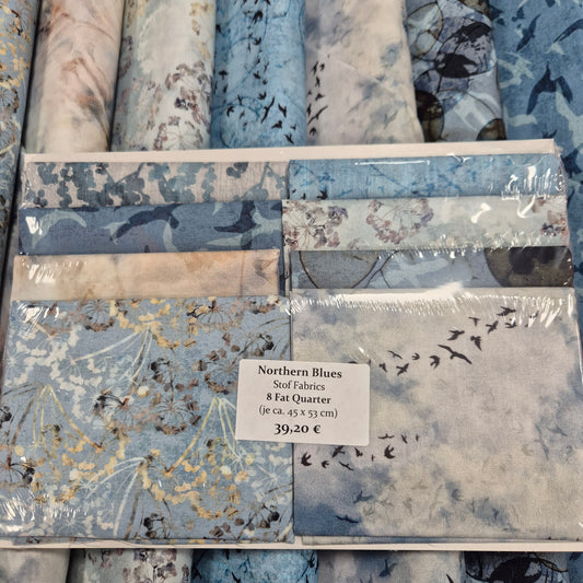 Northern Blues - 8 Fat-Quarter-Set Stoff Stof Fabrics
