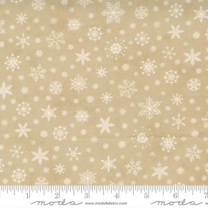 Poinsettia Plaza 3 Sisters 296-23 Winter Snowflake Tonal Cream Stoff Moda Fabrics