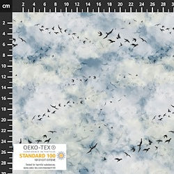 Northern Blues - Birds in the Sky in Blue 4502-901 Stof Fabrics