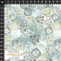 Northern Blues - Dandelions in Turquoise Stoff Stof Fabrics