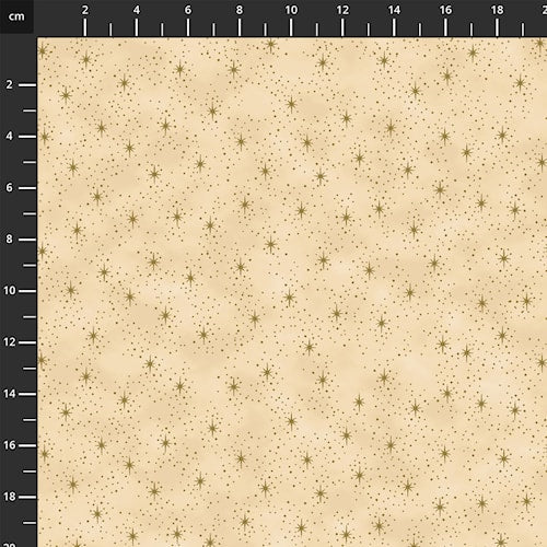 Weihnachtsstoff We love Christmas 4592-201 Golddruck auf Beige Stoff Stof Fabrics