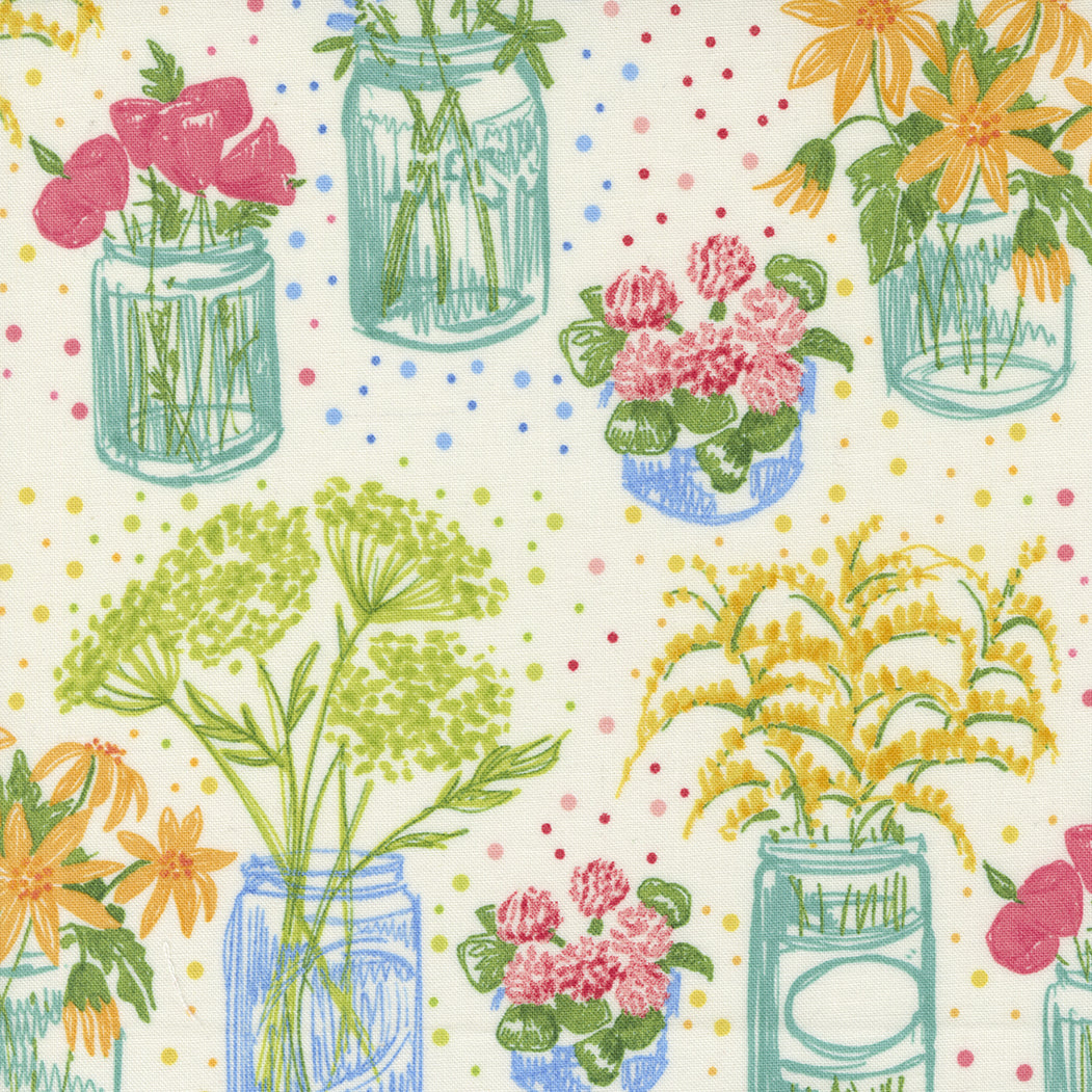 Wild Blossoms - Vasen, Gläser auf Cream