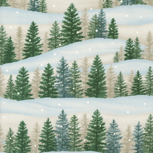 Woodland Winter Snowy White Stoff Moda Fabrics