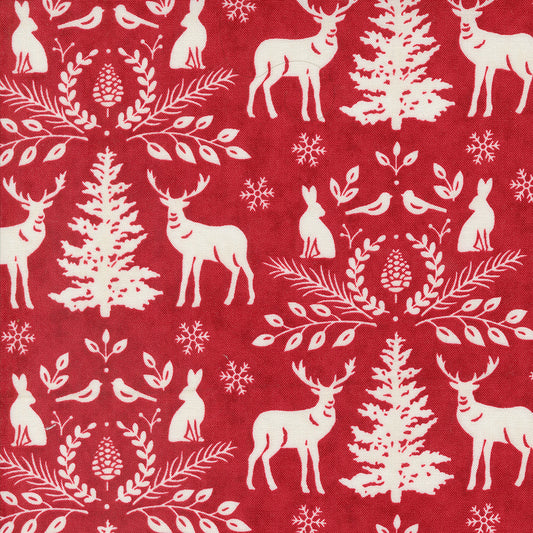 Woodland Winter Cardinal Red Stoff Moda Fabrics