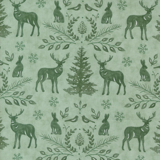Woodland Winter Eucalyptus Stoff Moda Fabrics