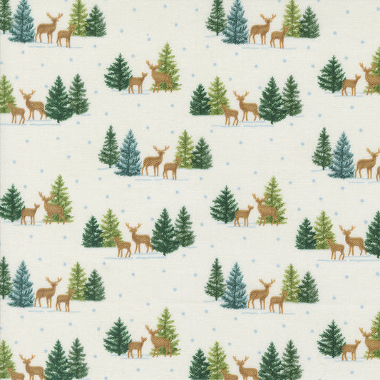 Woodland Winter Snowy White Stoff Moda Fabrics