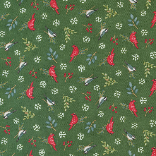 Woodland Winter Pine Green Stoff Moda Fabrics