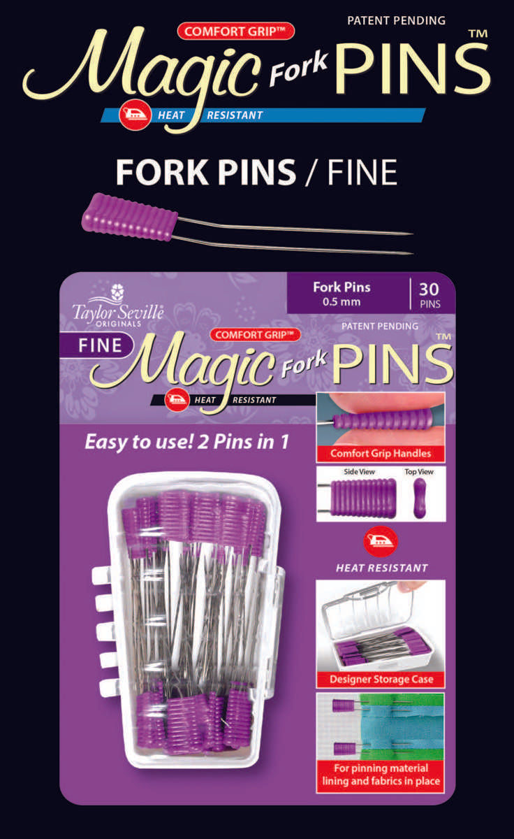 Taylor Seville Magic Pins Fork Fine Gabelstifte fine 0,5 x 45 mm, 30 Stück