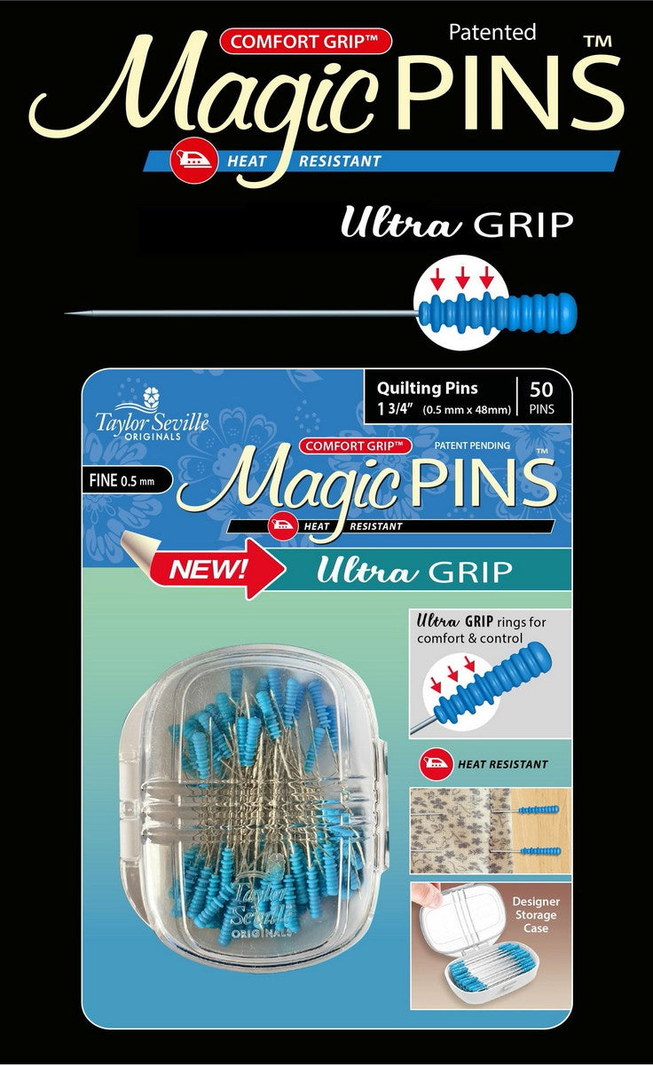 Taylor Seville Magic Pins - Ultra Grip Quilting fine 0,5 x 48 mm, 50 Stück