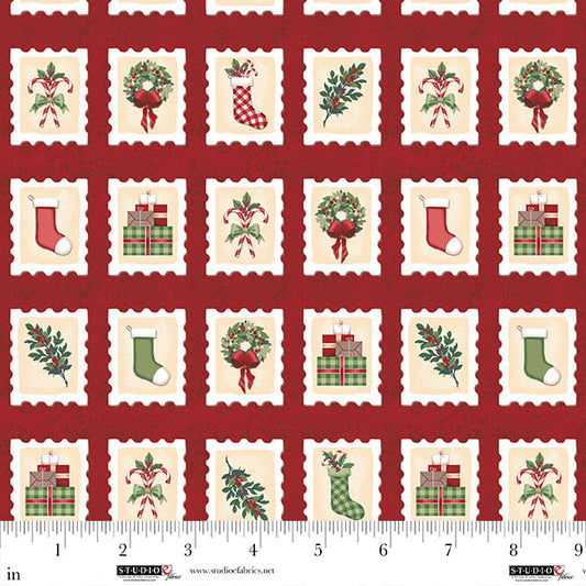 Christmas Village - Red Stamps Stoff Studio e Fabrics