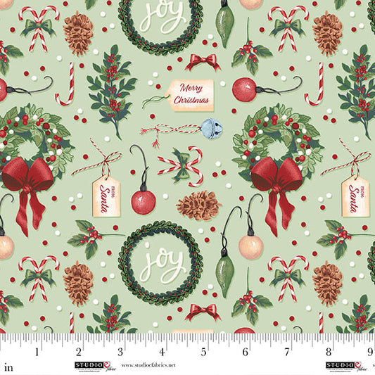 Christmas Village - Christmas Decor Grün Stoff Studio e Fabrics