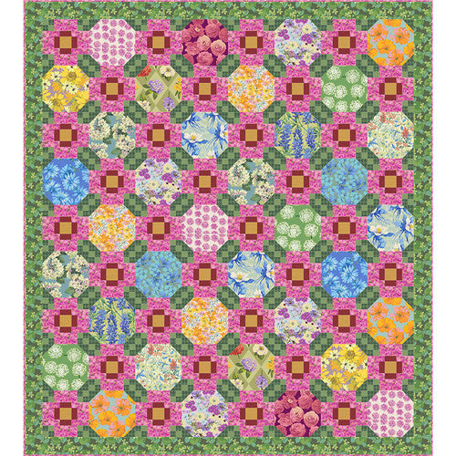 Quiltkit Bouquet Quilt - Nation of Flowers by Martha Negley Stoff Quiltwerkstatt Dresden