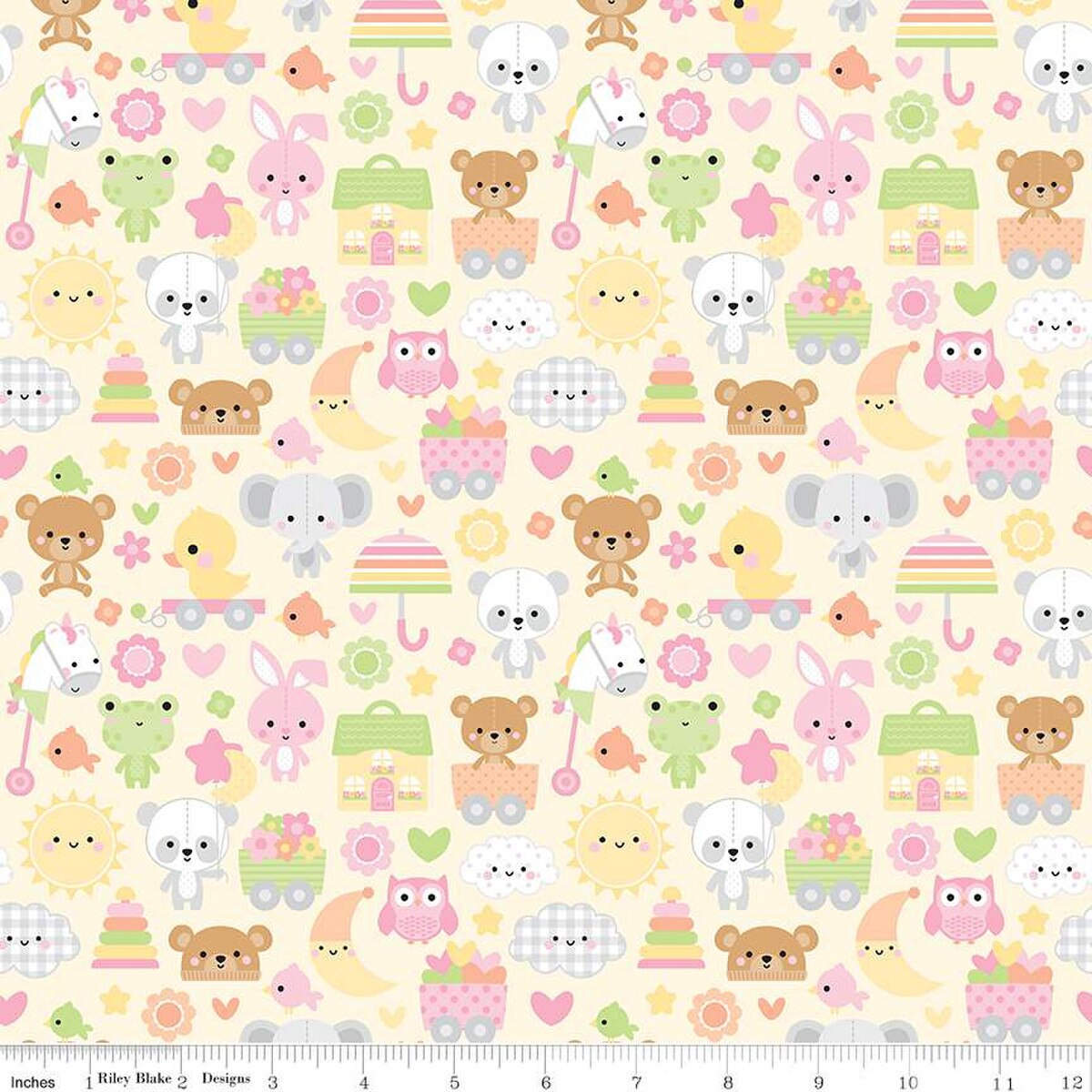 Doodlebug - Bundle of Joy - Tiere, Spielsachen auf gelb