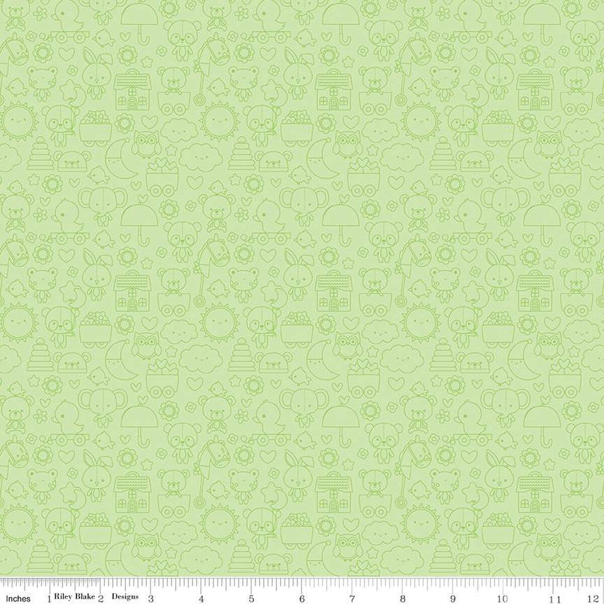 Doodlebug - Bundle of Joy - Spielsachenkonturen auf grün