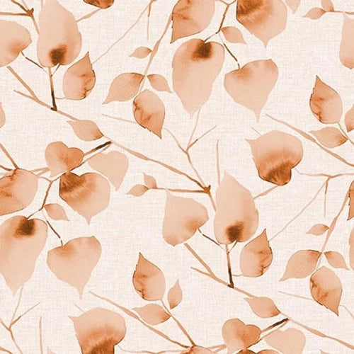 Rückseitenstoff - Eden - Satin Moon Design - Clove - Water Color Leaves