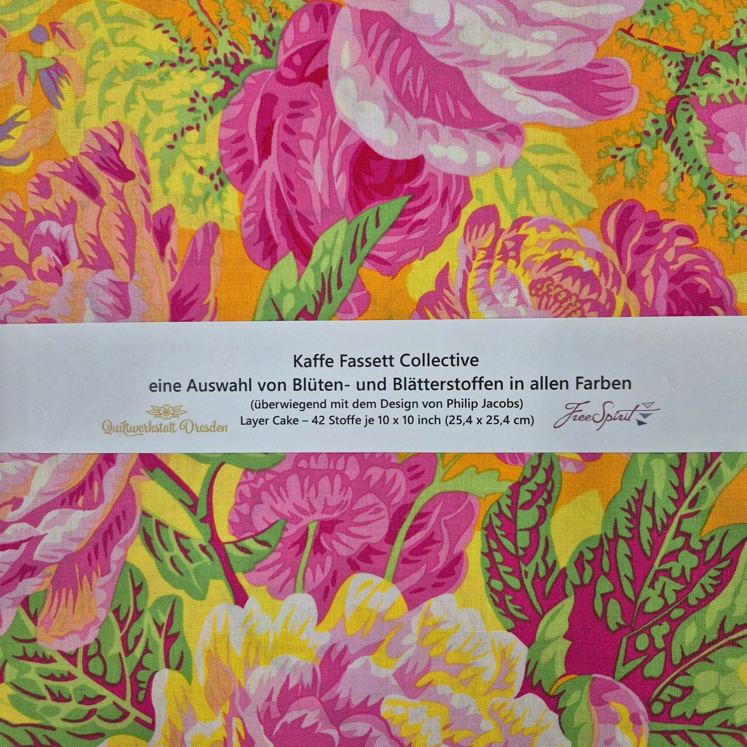 Kaffe Fassett Layer Cake - Blumenstoffe-Auswahl Stoff Quiltwerkstatt Dresden
