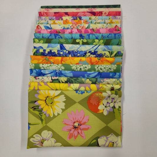 Nation of Flowers by Martha Negley - 17 Fat-Quarter Stoff Quiltwerkstatt Dresden