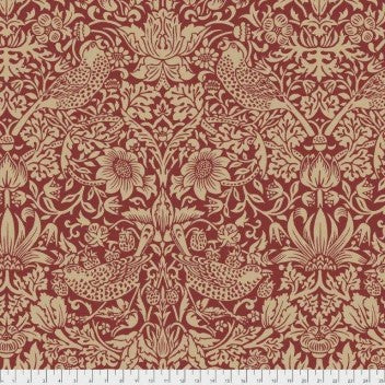William Morris Strawberry Thief Red Rückseitenstoff