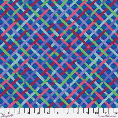 Kaffe Fassett - Mad Plaid Cobalt Stoff Free Spirit