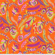 Kaffe Fassett - Tickle My Fancy Orange Stoff Free Spirit