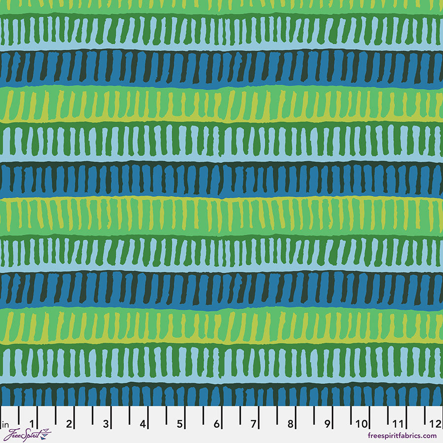 Kaffe Fassett - Zipper Stripe Green - August 2025 Stoff Free Spirit