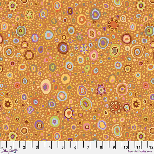 Reststück 35 cm - Kaffe Fassett - Roman Glass - Gold - Classics Stoff Free Spirit