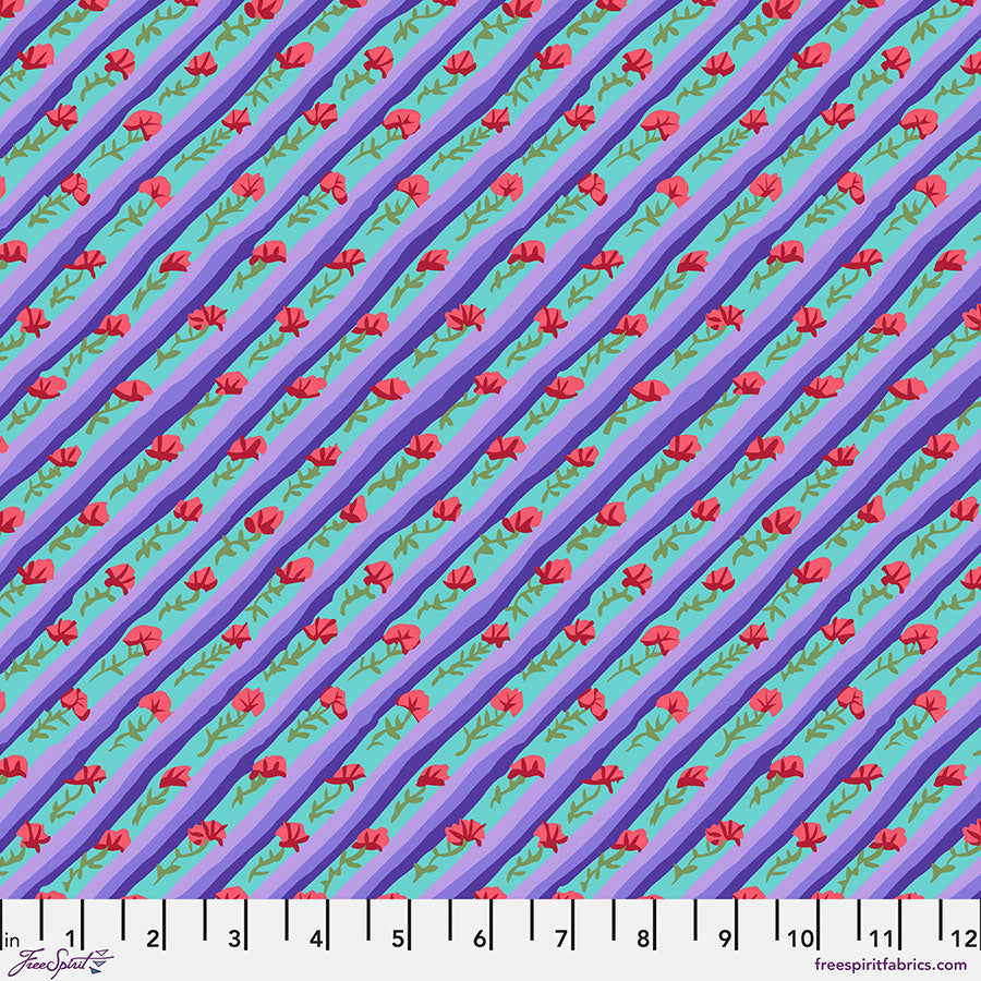 Kaffe Fassett - From the Archives - Diagonal Poppy - Purple Stoff Free Spirit