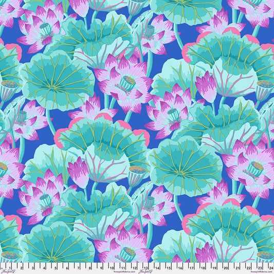 Kaffe Fassett - Lake Blossoms - Turquoise - August 2025 Stoff Free Spirit
