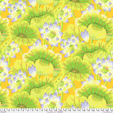 Kaffe Fassett - Lake Blossoms Yellow Stoff Free Spirit