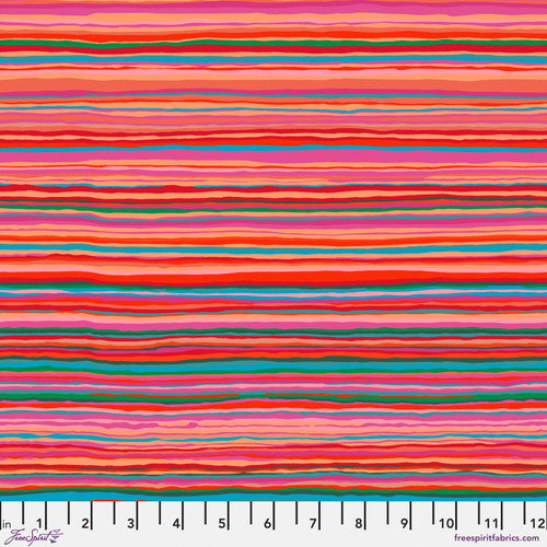 Reststück 65 cm - Kaffe Fassett - Strata Red - Stash Stoff Free Spirit