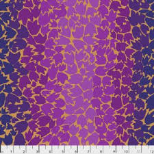 Kaffe Fassett - Ombre Leaves Purple Stoff Free Spirit