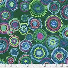 Kaffe Fassett - Mosaic Circles Green Stoff Free Spirit
