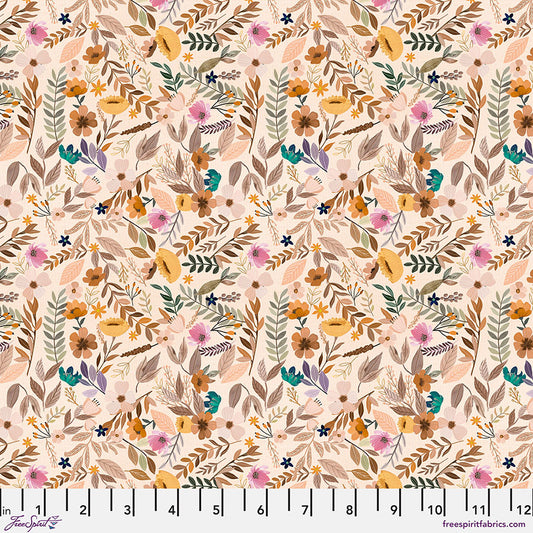 Autumn Friends Herbstblumen Leinen Stoff Free Spirit