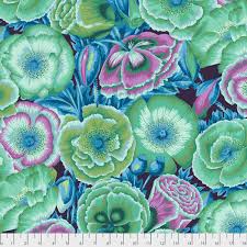 Kaffe Fassett - Poppy Garden Green Stoff Free Spirit