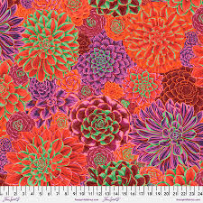 Kaffe Fassett - House Leeks Red Stoff Free Spirit