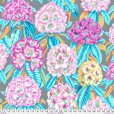 Kaffe Fassett - Rhododendrons - Grey Stoff Free Spirit
