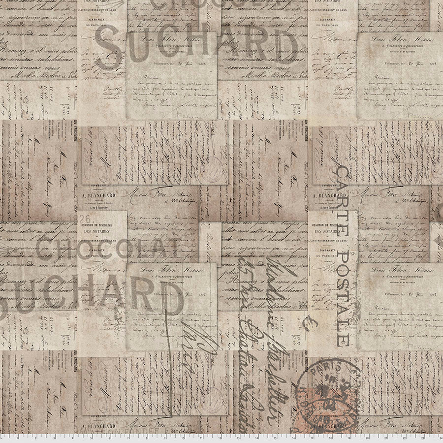 Tim Holtz - Eclectic Elements - Foundations - French Script Stoff Free Spirit