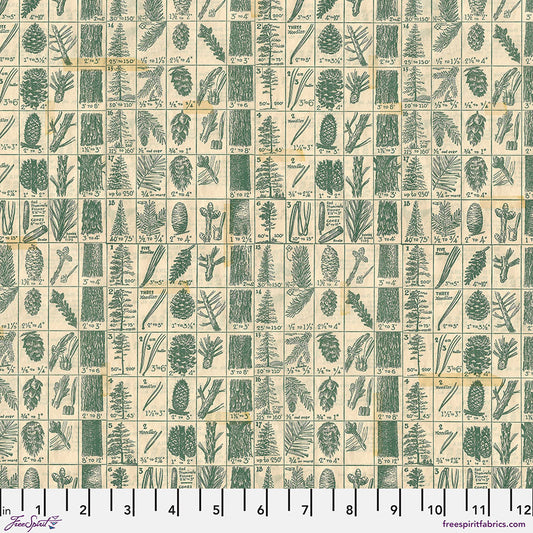 Holidays Past Pine Chart Green Stoff Free Spirit