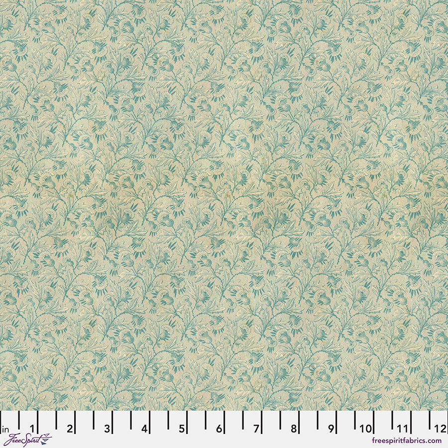 Tim Holtz - Palette - Teal Tiny Print - Teal Stoff Free Spirit