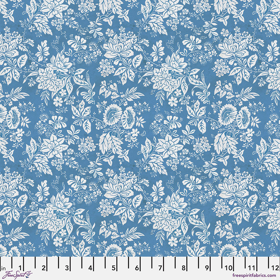 Tim Holtz - Palette Blue - Blue Tapestry Stoff Free Spirit
