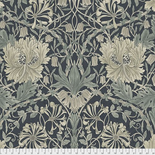 William Morris - Pure Honeysuckle and Tulip - Ink Stoff Free Spirit