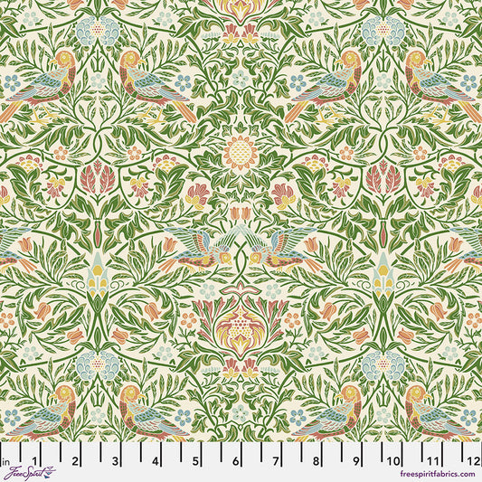 William Morris - Emery Walker - Bird - Boughs Green Stoff Free Spirit