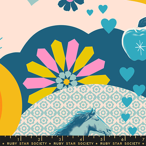 Best Day Ever - Landscape - Teal RS0103 14 Stoff Ruby Star Society