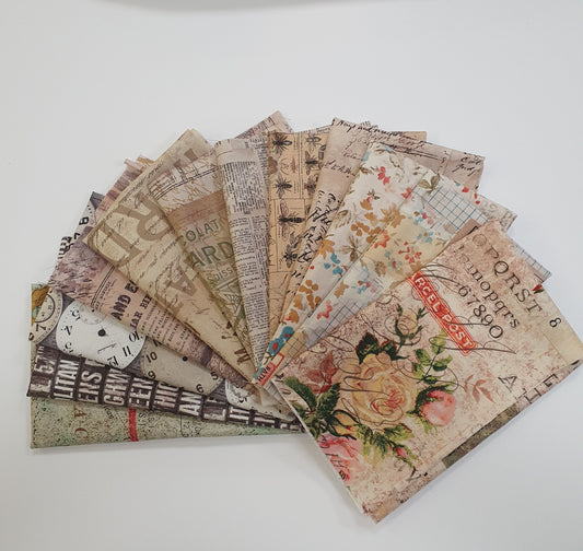 Fat Quarter Paket "Tim Holtz" 12 FQ-Set 1 Stoff Quiltwerkstatt Dresden