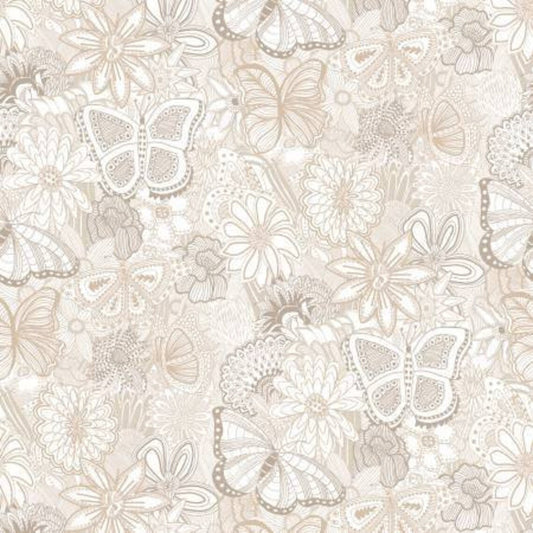 Sketchbook Neutral Rückseitenstoff Stoff P&B Fabrics