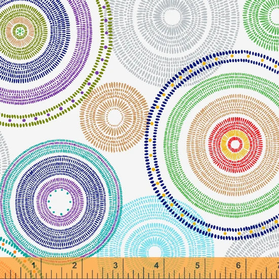 Medaillon White Rückseitenstoff Stoff Windham Fabrics